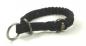 Preview: Halsband Leder geflochten schwarz 20mm 40cm mit Stop Chrom