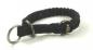 Preview: Halsband Leder geflochten schwarz 20mm 60cm mit Stop Chrom