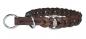 Preview: Halsband Leder geflochten schwarz 20mm 60cm mit Stop Chrom