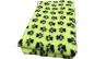 Preview: Hundedecke (Vet Bed)  100 x 75cm lime mit Pfoten schwarz