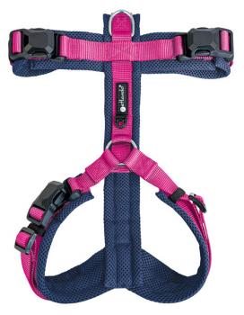 Preview: PETLANDO Magnetech Geschirr Y-Comfort navy/fuchsia XS