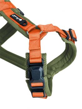 Preview: PETLANDO Magnetech Geschirr Y-Comfort olive/orange XS