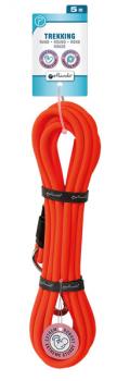 PETLANDO Trekking Schleppleine rund Orange 5m ohne Handschlaufe