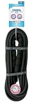 PETLANDO Trekking Schleppleine rund Schwarz 10m mit Handschlaufe