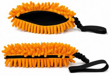 Mop Futterdummy orange mit Bungee schwarz