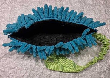 Preview: Mop Futterdummy blau mit Bungee hellgrün