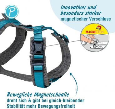 Preview: PETLANDO Magnetech Halsband olive/orange S 40-45cm