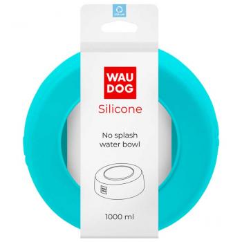 Waudog Silikon No Splash Wassernapf 1000ml blau