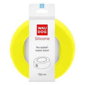 Waudog Silikon No Splash Wassernapf 750ml gelb