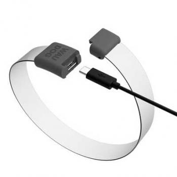 WAUDOG LED Leuchthalsband RGB verstellbar 25mm 60cm mit USB