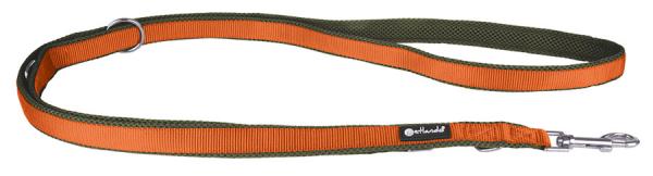 PETLANDO Magnetech verstellbare Führleine olive/orange M 2,3m