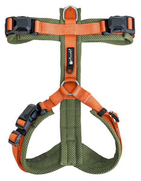 PETLANDO Magnetech Geschirr Y-Comfort olive/orange S