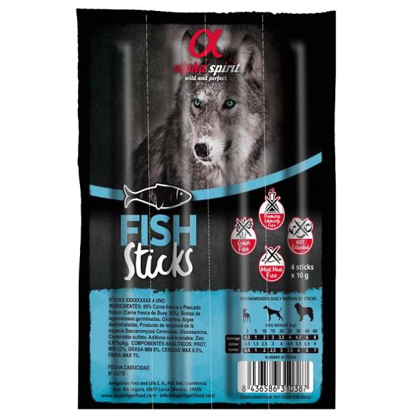 Alpha Spirit Dog Sticks Fisch (Fish) 4 x 10g