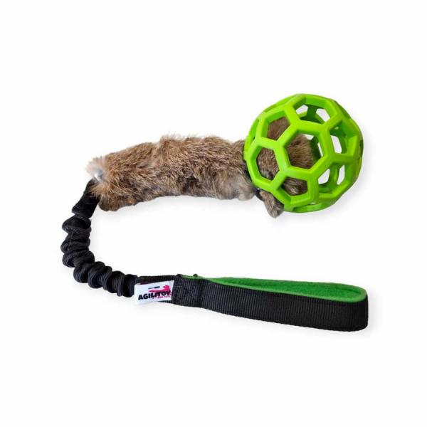 ChuckTug Air Rabbit Kaninchenbungee mit JW Gitterball S schwarz