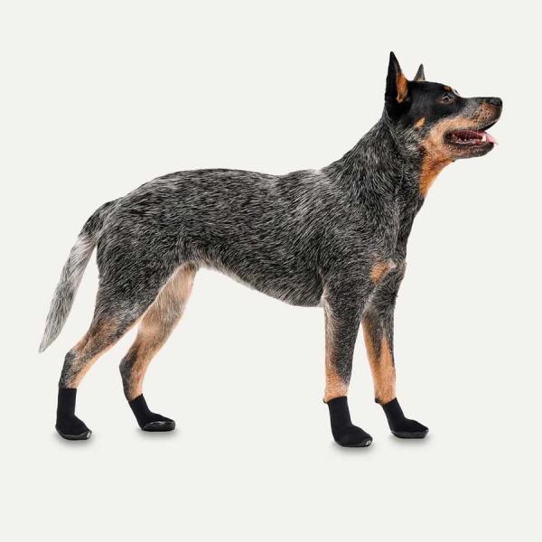 Goo-eez Dog Boots Lites 4 Per Pack Schwarz