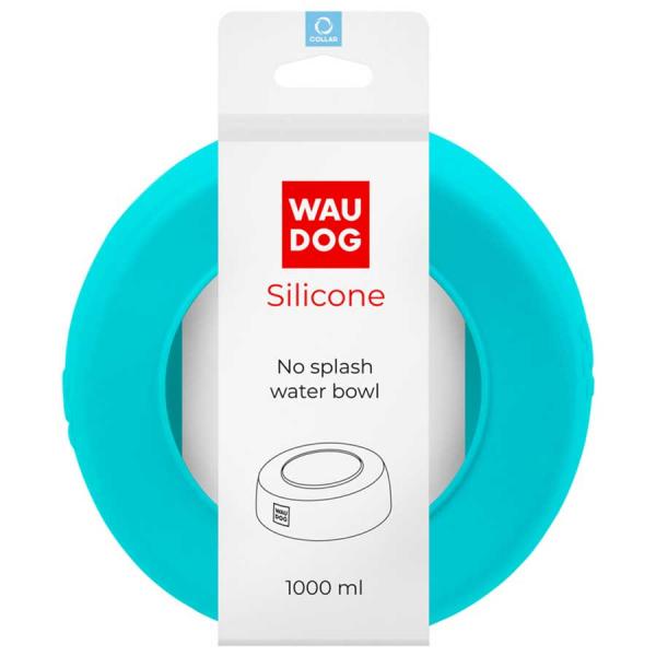 Waudog Silikon No Splash Wassernapf 1000ml blau