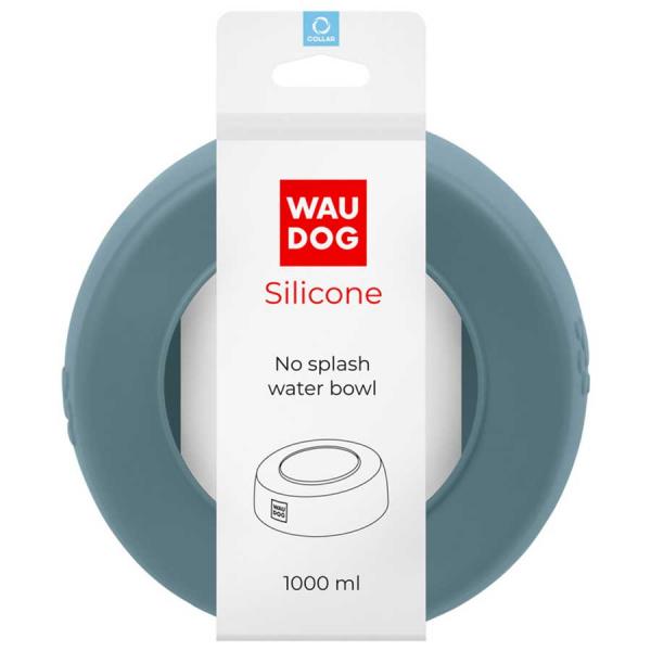 Waudog Silikon No Splash Wassernapf 1000ml grau
