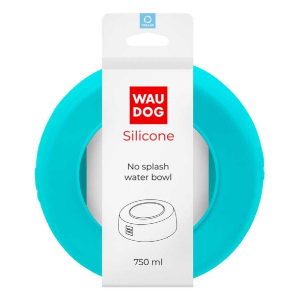 Waudog Silikon No Splash Wassernapf 750ml blau