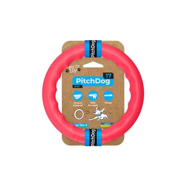 Pitch Dog Ring 17 pink (rot)