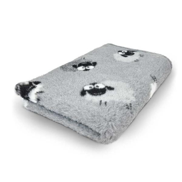 Hundedecke (Vet Bed)  100 x 75cm Schaf grau