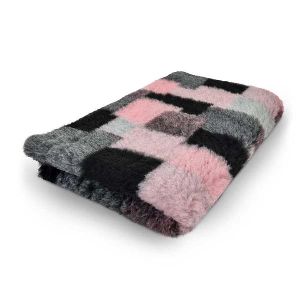 Hundedecke (Vet Bed)  100 x 75cm Patchwork rosa