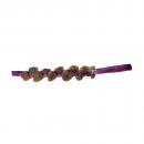 RABRAID Zergel Kaninchenfell mit Fleece geflochten lila