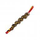 RABRAID Zergel Kaninchenfell mit Fleece geflochten rot